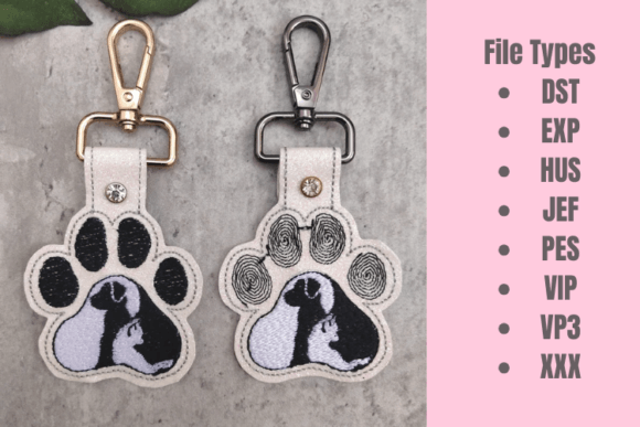 Cat Dog Paw ITH Key Fob: A Practical, Giftable Embroidery Design for Etsy Sellers