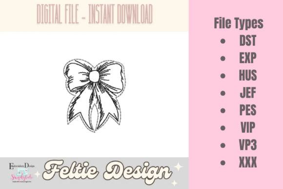 Coquette Bow ITH Feltie Review for Real Embroidery Projects
