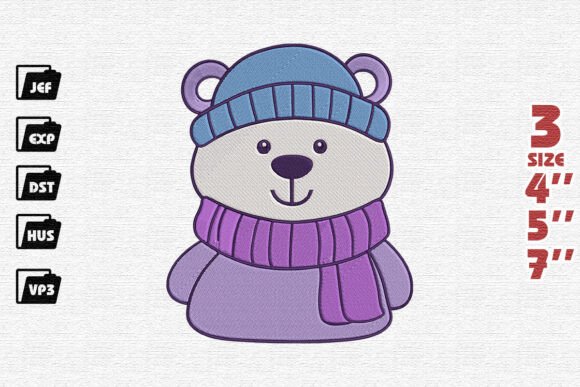 Cute Winter Bear: A Designer’s Review for Boutique Sweatshirt Embroidery