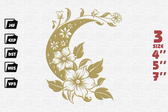 Flower Moon: A Whimsical Touch for Real Embroidery Projects