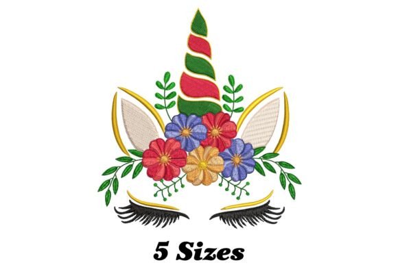 Flower Unicorn Face: A Seasonal Embroidery Gem