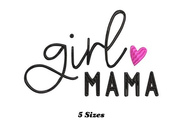 Girl Mama: A Whimsical Embroidery Design for Boutique Sweatshirts