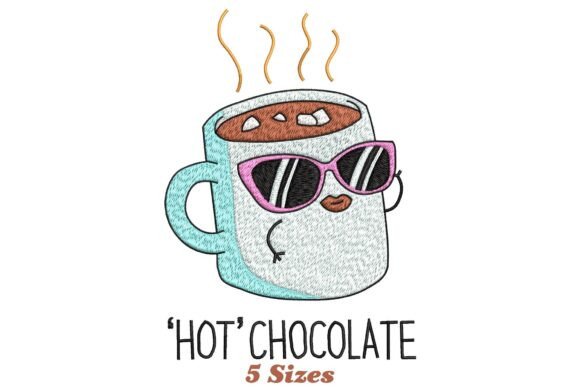 Hot Chocolate: A Cozy Embroidery Design for Holiday Magic