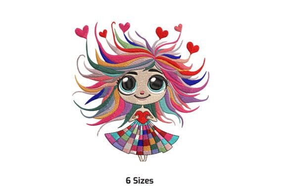Little Girl with Frazzled Hair: A Seasonal Embroidery Standout