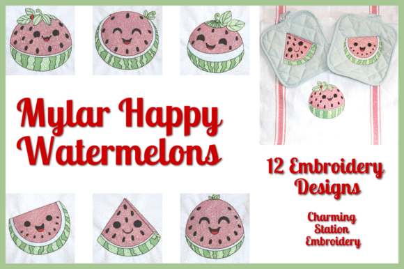 Mylar Happy Watermelons: A Designer’s Real-World Embroidery Review