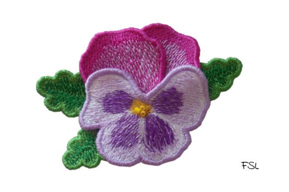 Pansy Brooch FSL: A Charming Addition to Small Business Embroidery