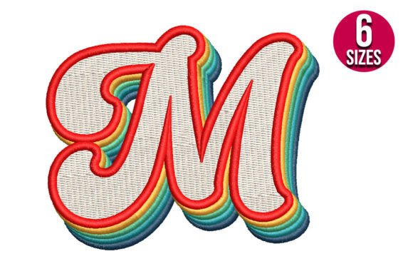 Retro Alphabet Letter M: A Seasonal Embroidery Staple