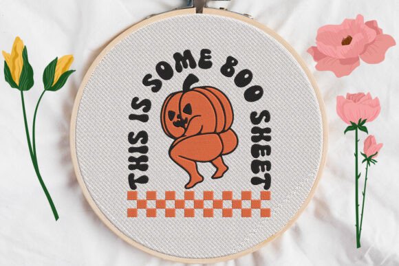 This is Some Boo Sheet: A Playful Embroidery Design for Personalized Gifts