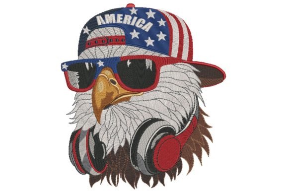 USA Patriotic Eagle Flag 3: A Seasonal Embroidery Standout